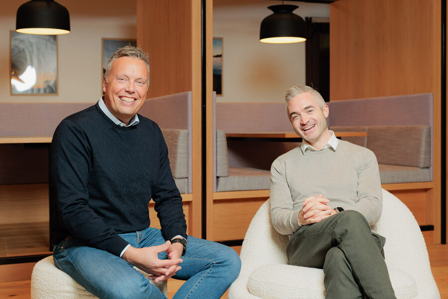  Even Gjesdal, administrerende direktør i Noova Energy Systems og Energy Controls gründer og daglig leder Tommy Hagenes.