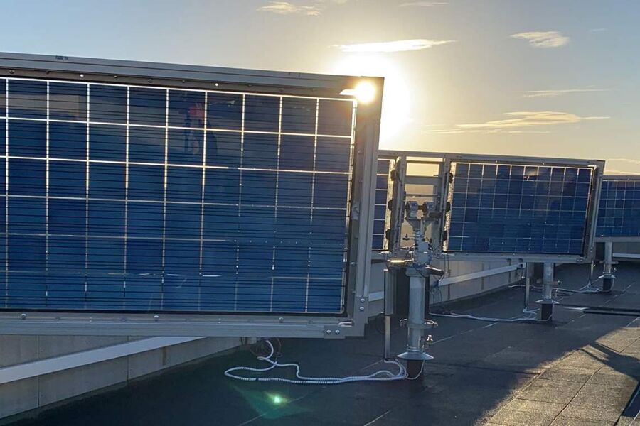 Solkraft Taket På NTNU Foto: Erik Due NVE