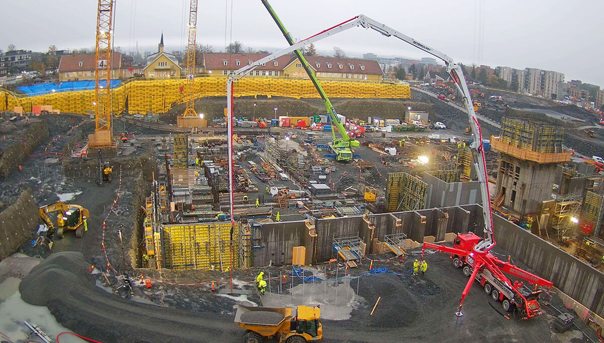 Byggeplassen på Nye Aker Sykehus. Byggeplassen på Nye Aker Sykehus.