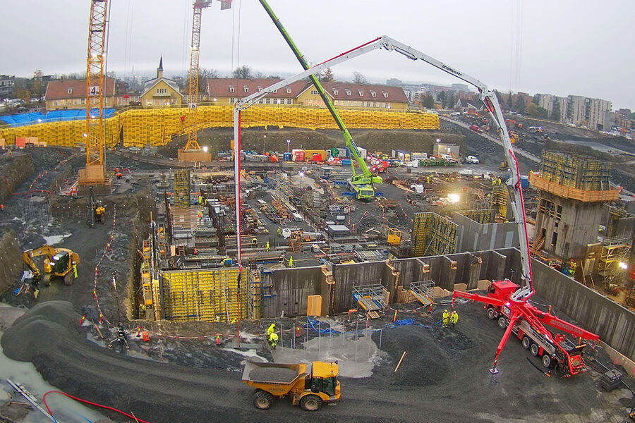 Byggeplassen på Nye Aker Sykehus.