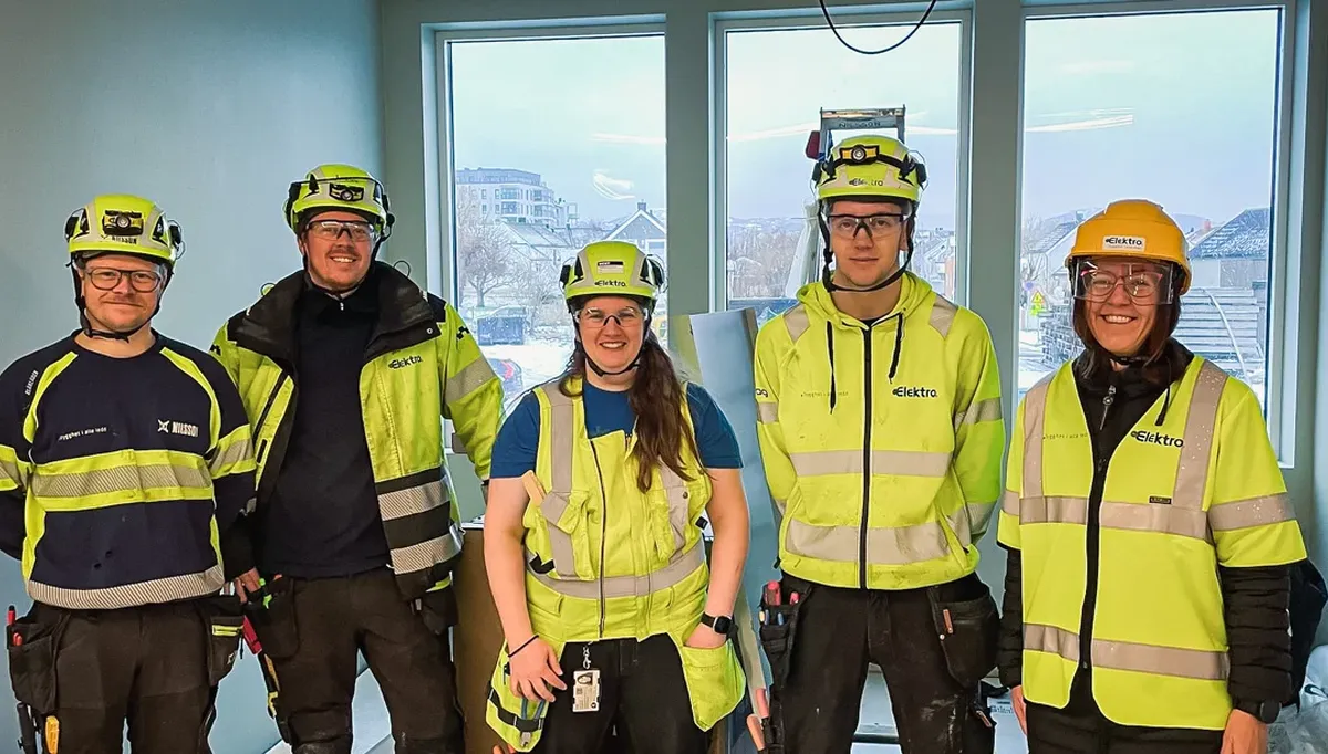 HMS-besøk på prosjekt. Foto: Elektrogruppen