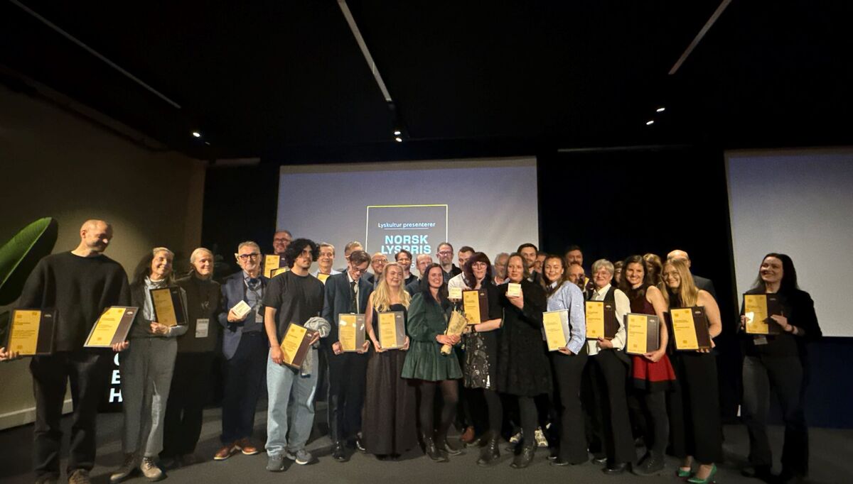 Alle de nominerte til Norsk lyspris 2025. Foto: Lyskultur Alle de nominerte til Norsk lyspris 2025. Foto: Lyskultur
