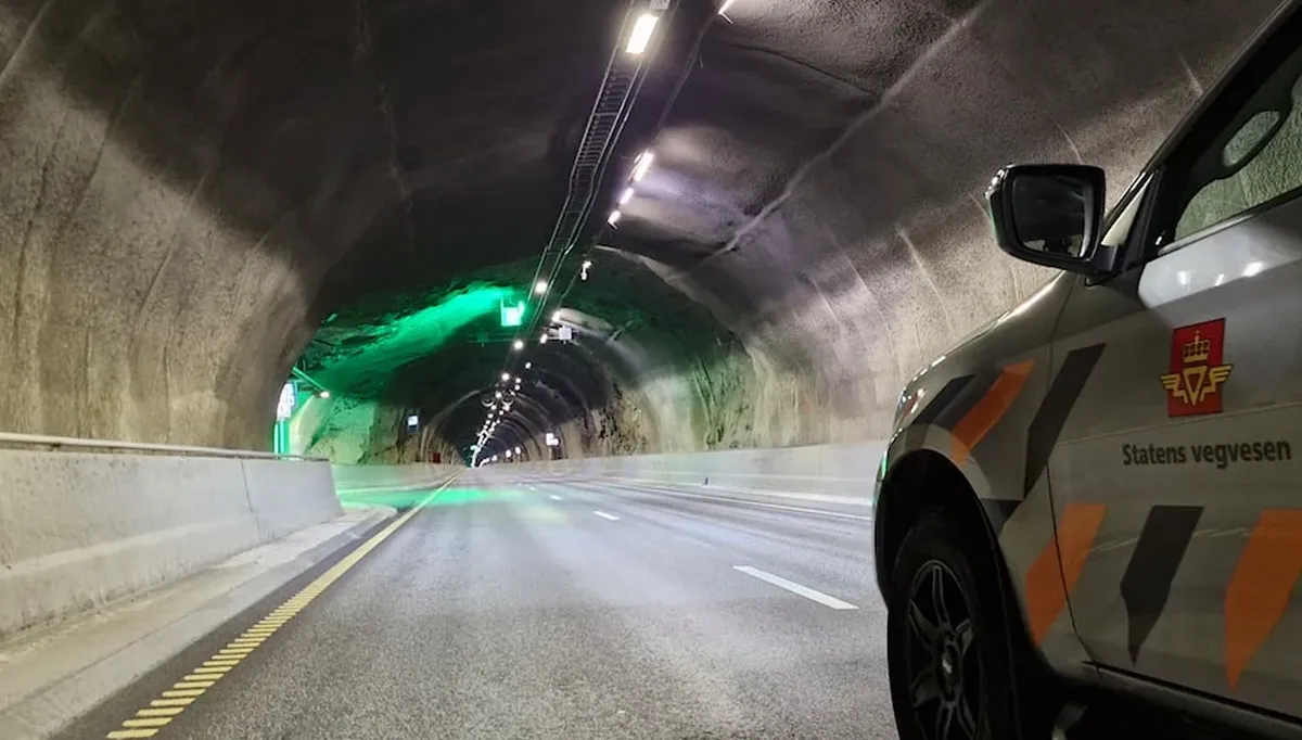 Bilde fra Damsgårdstunnelen. Foto: Statens vegvesen