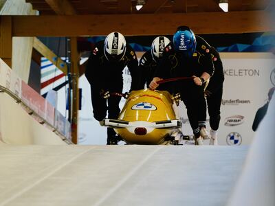 Full fart i Lillehammer bob- og akebane