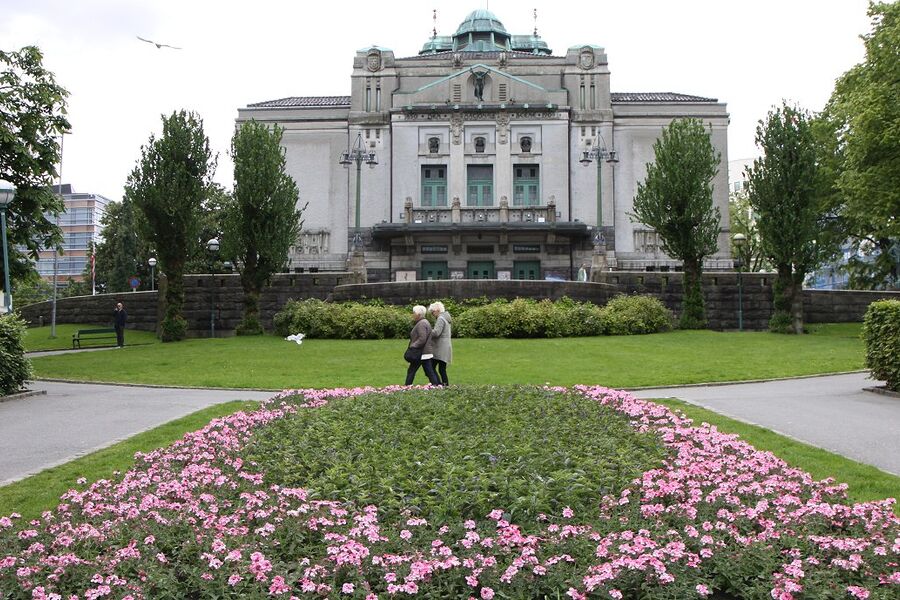 Rehabiliteringen og GKs arbeid i prosjektet er planlagt ferdigstilt i 2027. Foto: Den Nationale Scene.