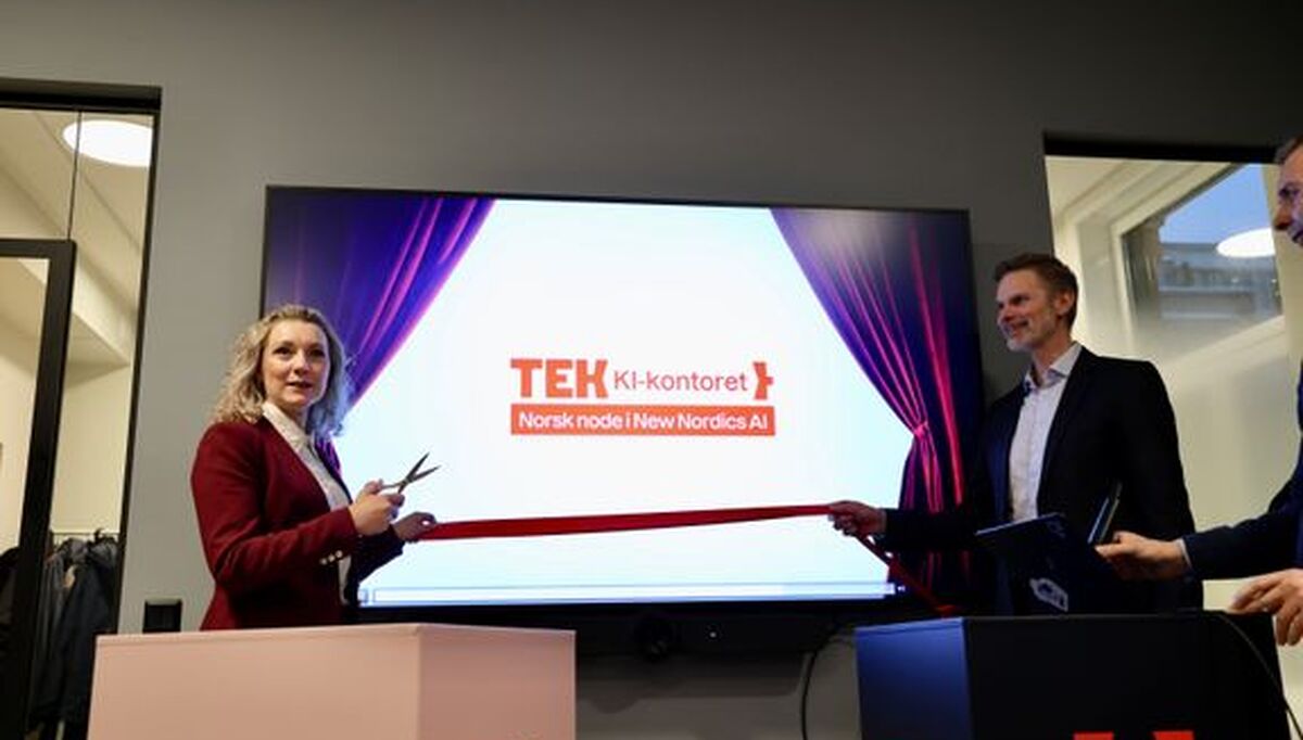 Karianne Tung og Øyvind Husby åpner TEK Norges KI-kontor Vilde Sollien, TEK Norge Karianne Tung og Øyvind Husby åpner TEK Norges KI-kontor Vilde Sollien, TEK Norge