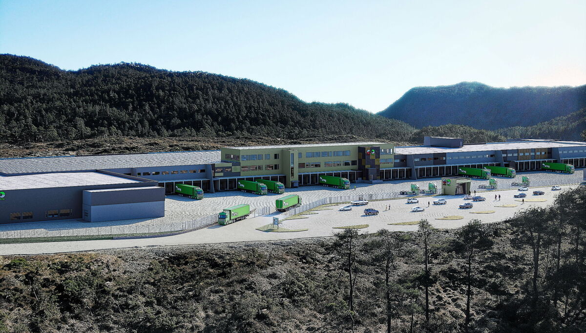 Posten Bring Norge har tildelt totalentreprisen til Norges største entreprenør på sitt nye logistikksenter i Bjørnafjorden kommune. Foto: Veidekke