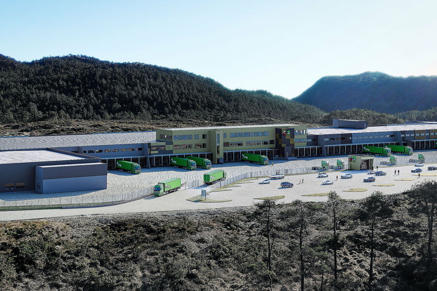 Posten Bring Norge har tildelt totalentreprisen til Norges største entreprenør på sitt nye logistikksenter i Bjørnafjorden kommune. Foto: Veidekke