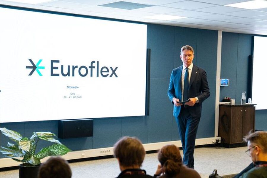 Vi trenger mer kraft raskere, sa Aasland under møtet. Foto: Euroflex