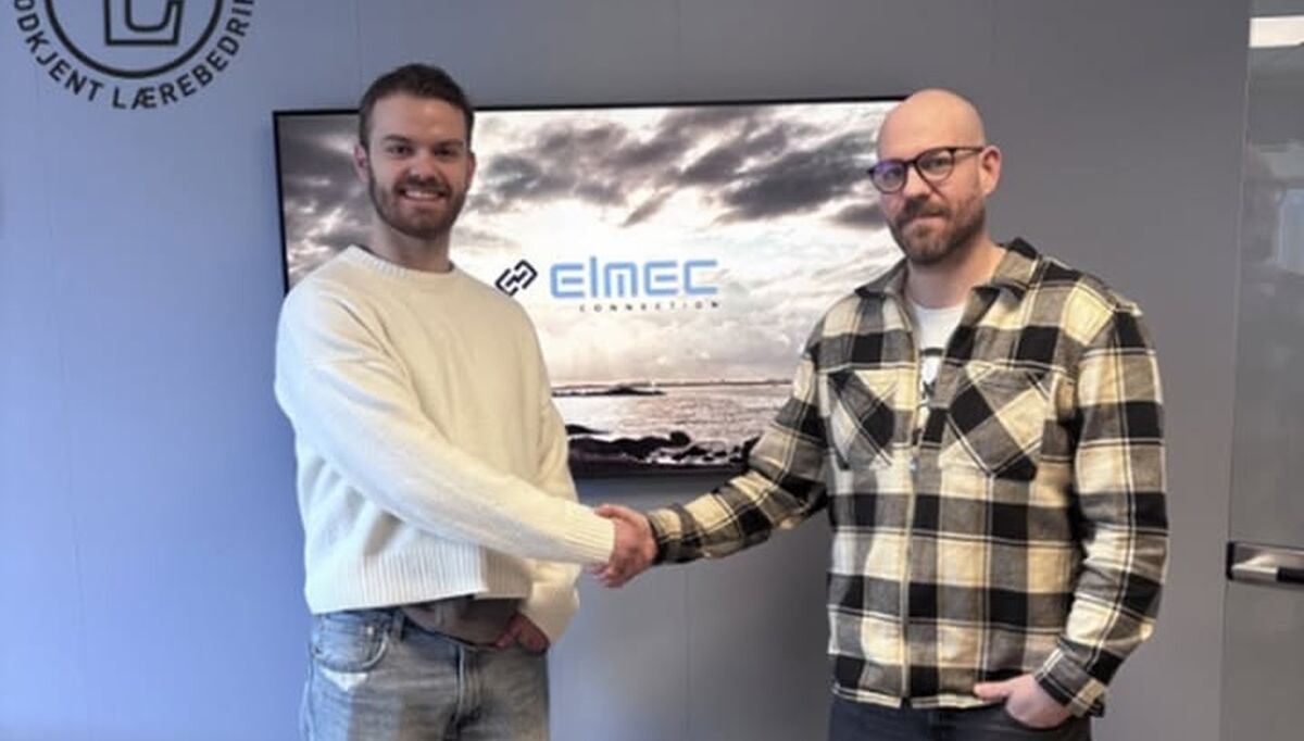Vetle Talleraas har valgt å satse på elektrikerfaget hos oss, og vi ser frem til å følge utviklingen hans mot fagbrev, skriver Elmec. Foto: Elmec