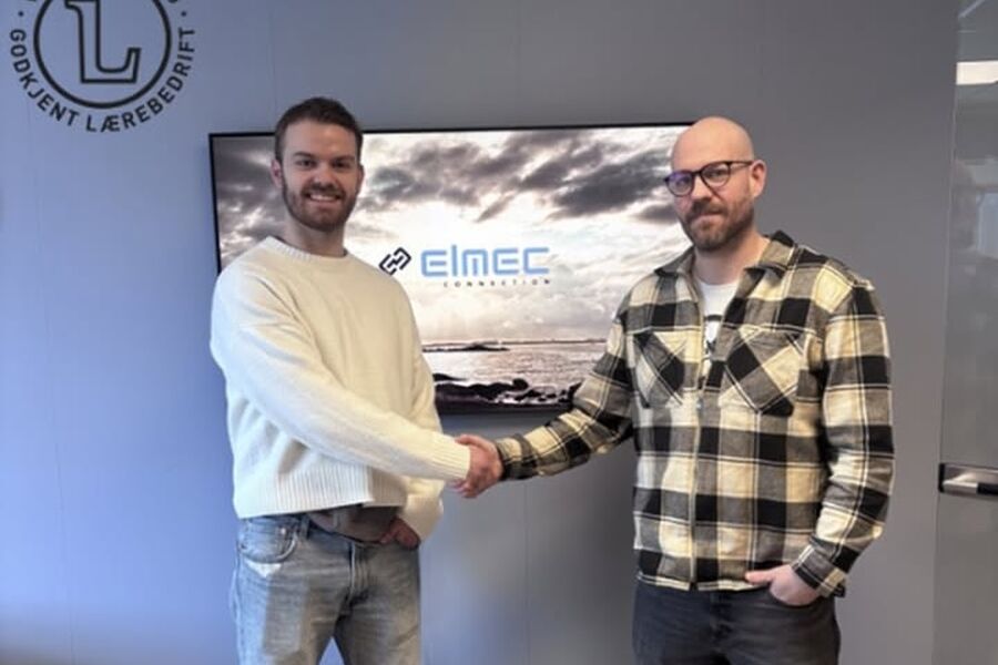 Vetle Talleraas har valgt å satse på elektrikerfaget hos oss, og vi ser frem til å følge utviklingen hans mot fagbrev, skriver Elmec. Foto: Elmec