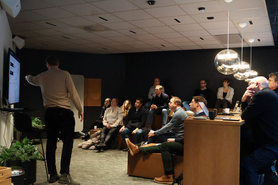 Den 26. februar møttes EFOs bærekraftsnettverk til en ny samling på Lysaker. Foto: EFO