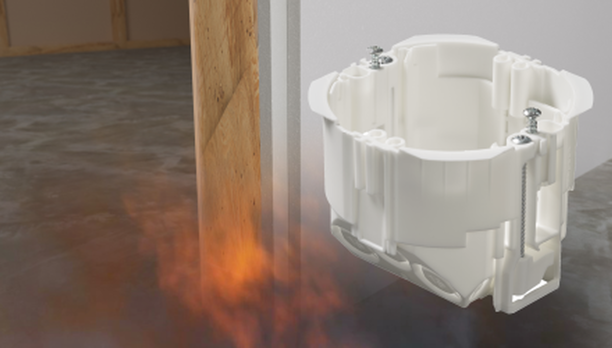 Med rehabboks AUS74 får du en ferdig testet løsning som forenkler installasjonen i brannvegger. Med rehabboks AUS74 får du en ferdig testet løsning som forenkler installasjonen i brannvegger.