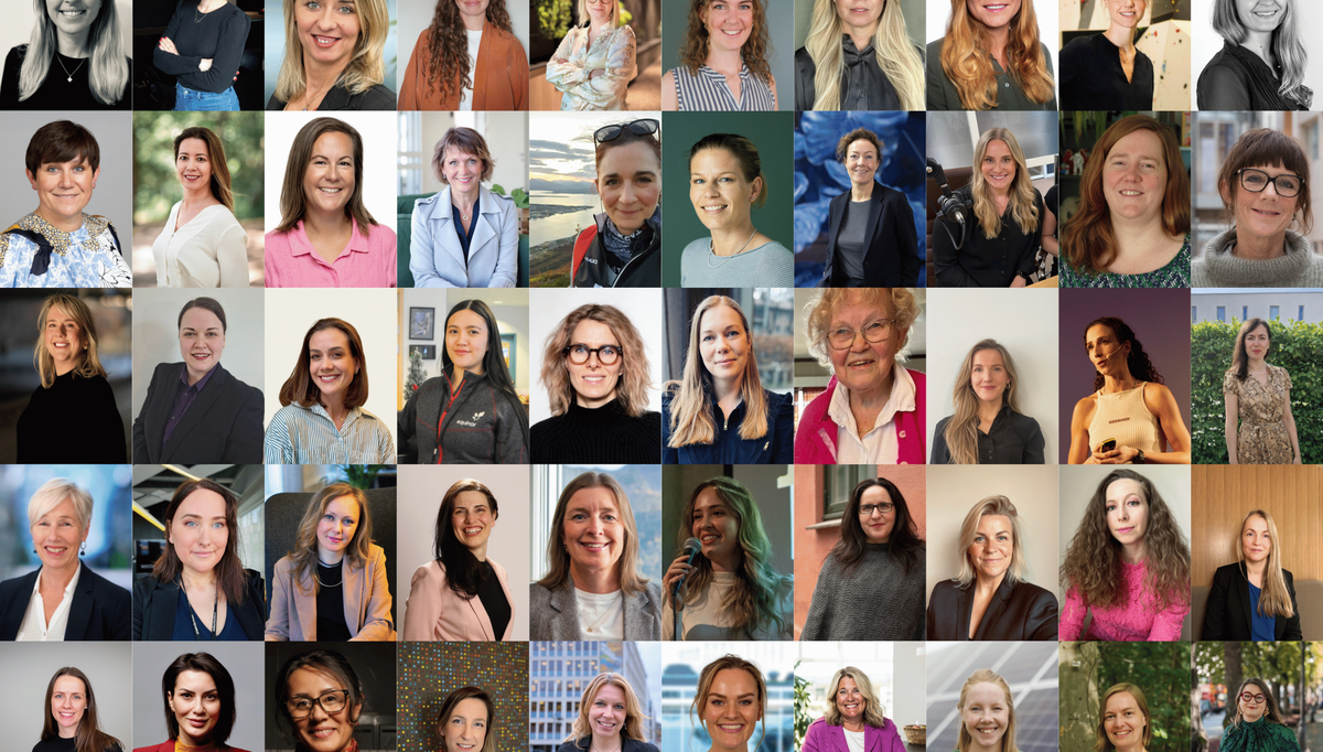 Norges 50 fremste tech-kvinner 2026. Fotocollage: Abelia