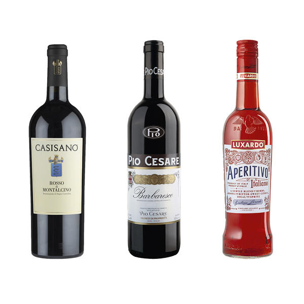 Casisano Rosso di Montalcino 2023 Vinmonopolnr. 5400801 Kr. 275,00Pio Cesare Barbaresco 2021 Vinmonopolnr. 3279201 Kr. 749,90Luxardo Aperitivo Vinmonopolnr. 5314801 Kr. 189,90- Casisano Rosso di Montalcino 2023 Vinmonopolnr. 5400801 Kr. 275,00Pio Cesare Barbaresco 2021 Vinmonopolnr. 3279201 Kr. 749,90Luxardo Aperitivo Vinmonopolnr. 5314801 Kr. 189,90-