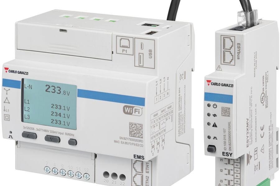 Grunnenheten i systemet, EMS10, er en kombinasjon av energi-/kWh måler, datalogger, web-server og Gateway.