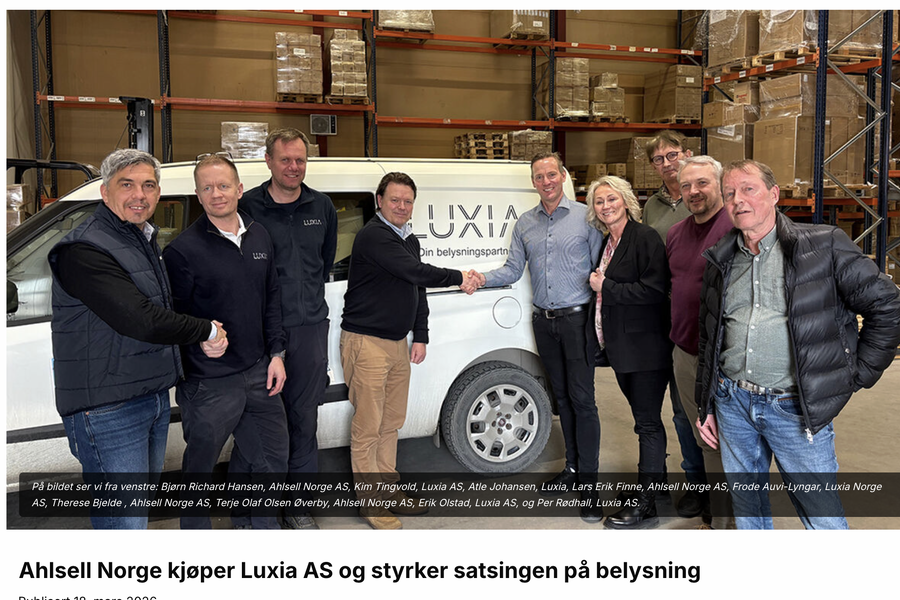 Ahlsell Norges oppkjøp skapte stor interesse blant våre lesere. Foto: Skjermdump