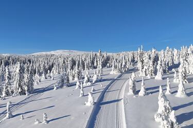 vinter på Nordseter fra drone