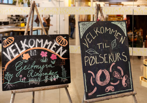 Krittavle med invitasjon til  pølsekurs