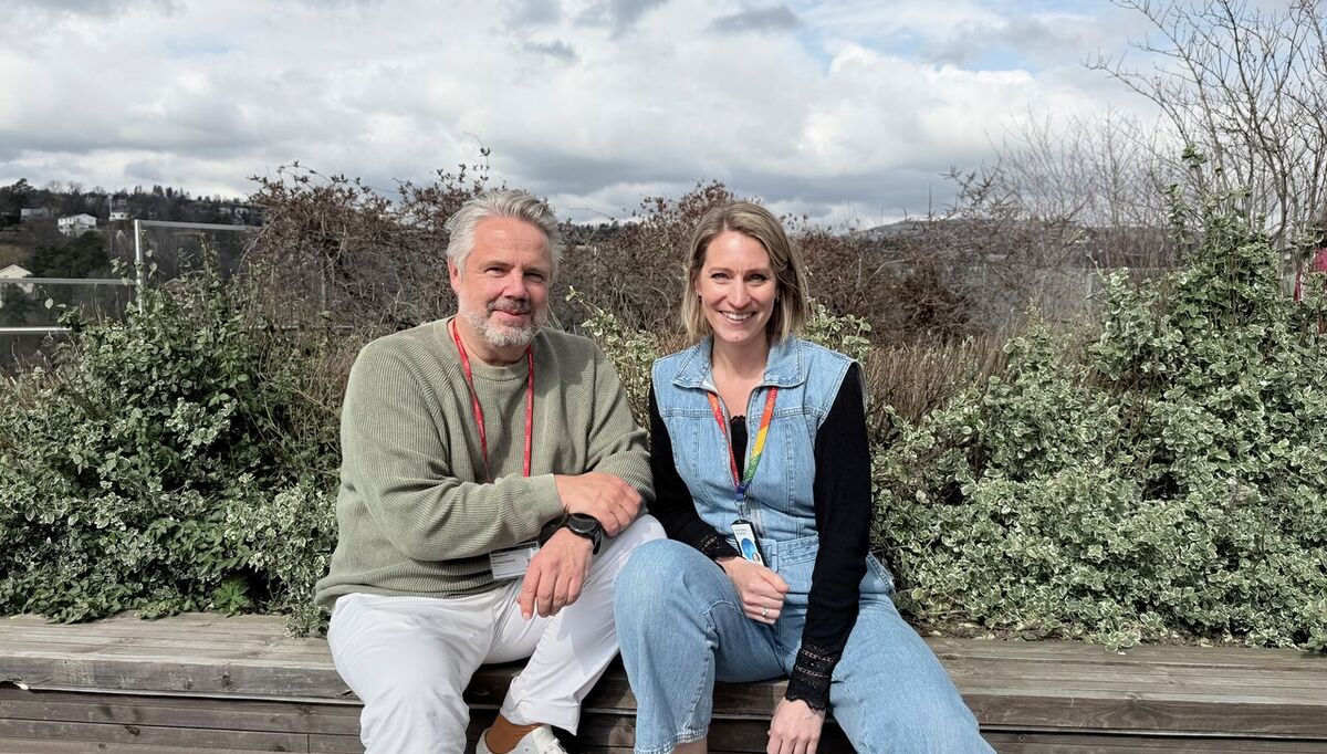 Tommy Bønsnes, CEO i TGN Energy & Kine Ryberg Strupstad, leder for Peak Shaper i Eidsiva Vekst. Foto: Eidsiva