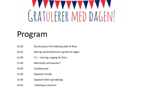18. mai-program Hatteng 2026