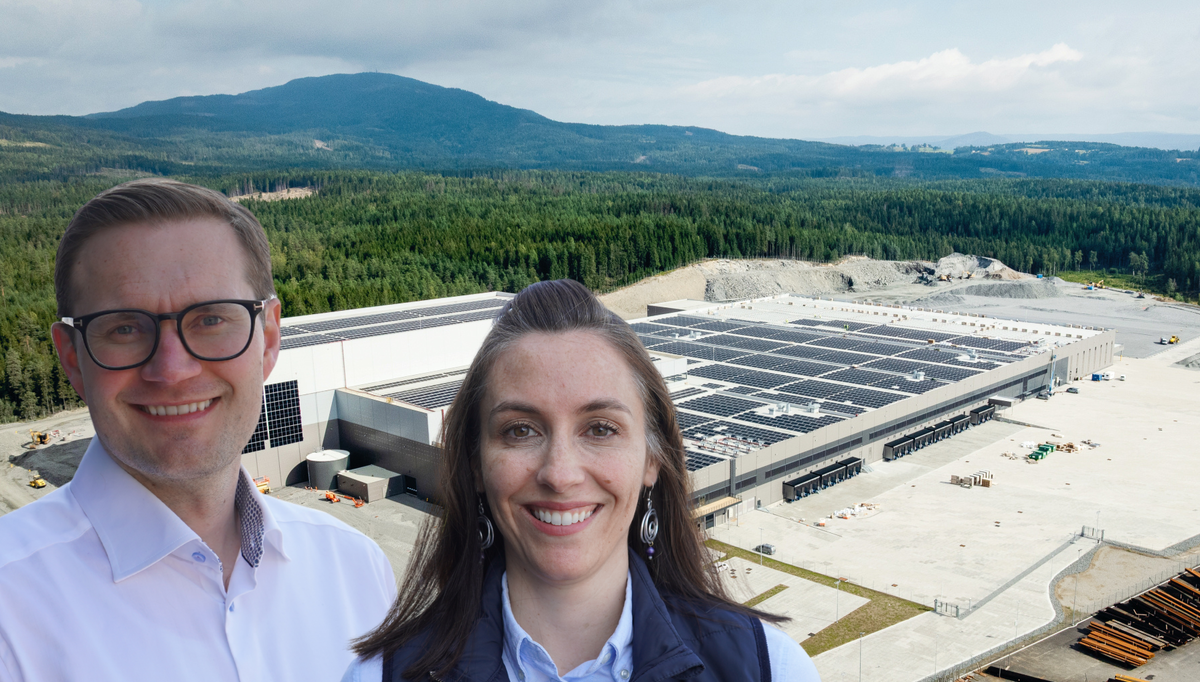 Logistikkdirektør Stefan Einarsson og bærekraftdirektør Elisa Gasperini i Ahlsell.