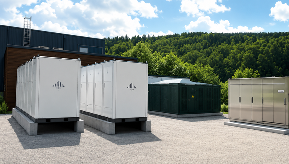 – Vi i Glitre Nett er svært positive til å få inn batterier som dette i nettet vårt. Vi gleder oss til å få Akershus Energis batteri inn på våre kapasitetskontrakter for både long flex og short flex, sier Ronny Fiuren, prosjektleder for Euroflex i Glitre Nett. Foto: Akershus Energi