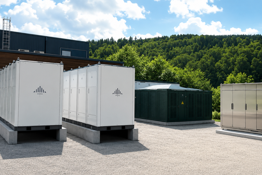 – Vi i Glitre Nett er svært positive til å få inn batterier som dette i nettet vårt. Vi gleder oss til å få Akershus Energis batteri inn på våre kapasitetskontrakter for både long flex og short flex, sier Ronny Fiuren, prosjektleder for Euroflex i Glitre Nett. Foto: Akershus Energi