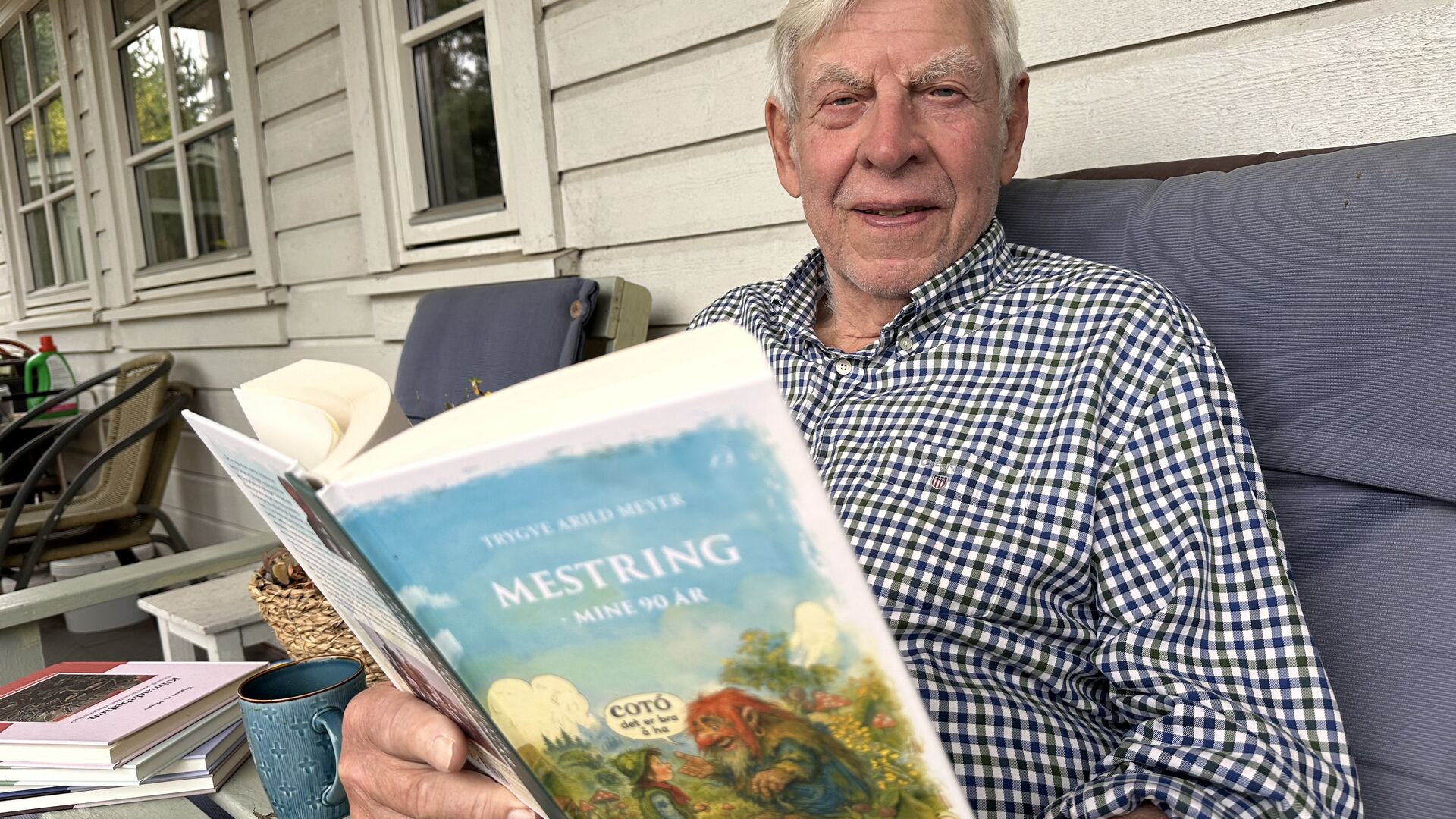 Trygve Meyer arbeider allerede med neste bok. Den skriver han til sitt eneste oldebarn.
