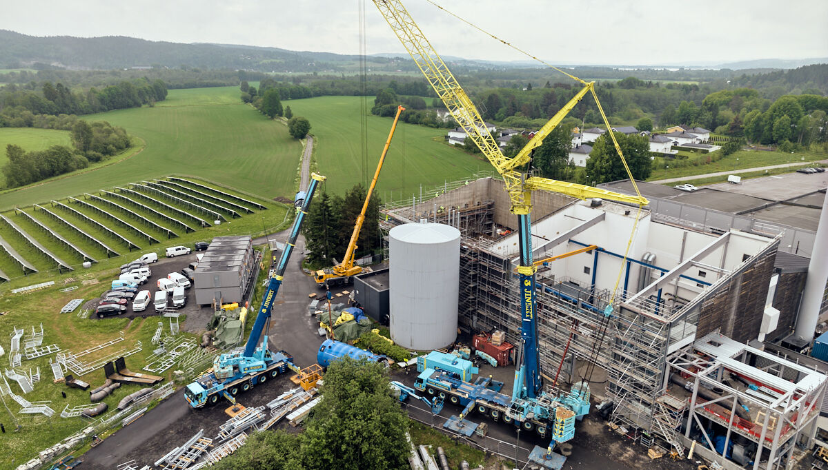 Akershus EnergiPark er under ombygging og oppgradering for å kunne levere mer fjernvarme. Foto: Østfold Energi