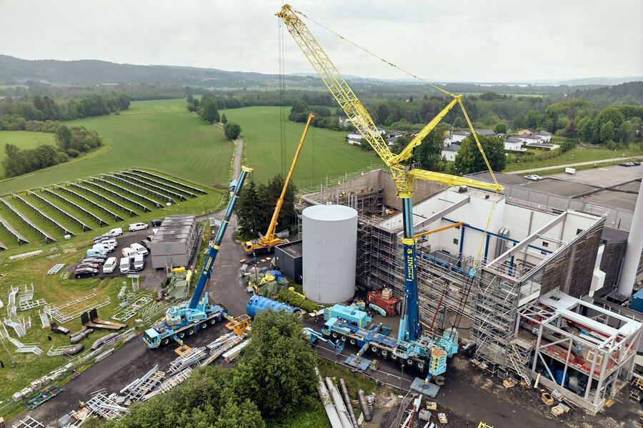 Akershus EnergiPark er under ombygging og oppgradering for å kunne levere mer fjernvarme. Foto: Østfold Energi