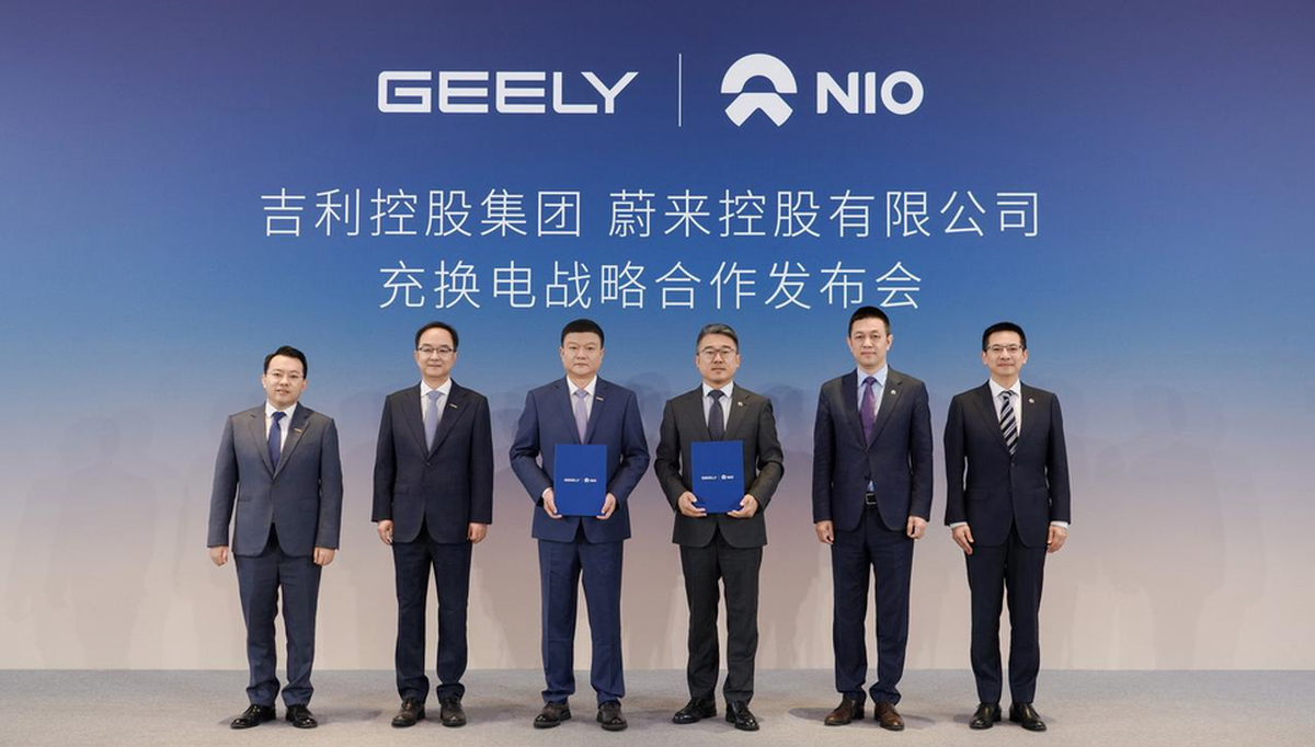 Geely Holding Group, eier av blant annet Volvo Cars, Polestar, Zeekr, Lotus og Lynk & Co, blir eier av 30 prosent av NIO Power, NIOs virksomhet innen batteribytte og lading. Foto: NIO Global Geely Holding Group, eier av blant annet Volvo Cars, Polestar, Zeekr, Lotus og Lynk & Co, blir eier av 30 prosent av NIO Power, NIOs virksomhet innen batteribytte og lading. Foto: NIO Global