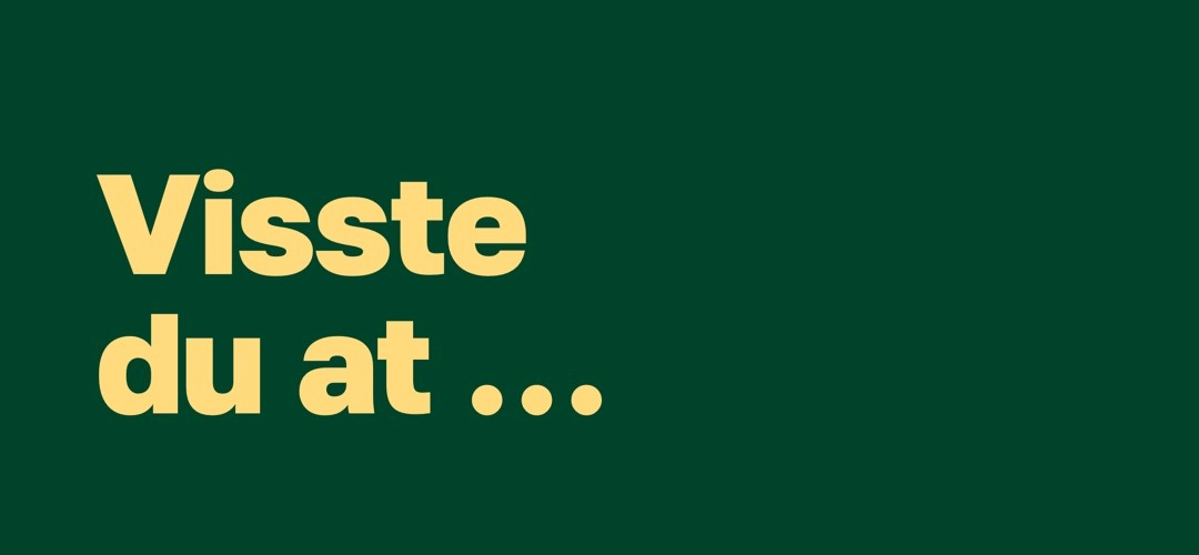 Visste du at